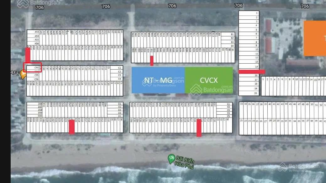 Lô góc thổ cư 96m2, cách bãi tắm biển Hoà Phú - KDC Seaside Bình Thuận chỉ 100m, sổ hồng sẵn