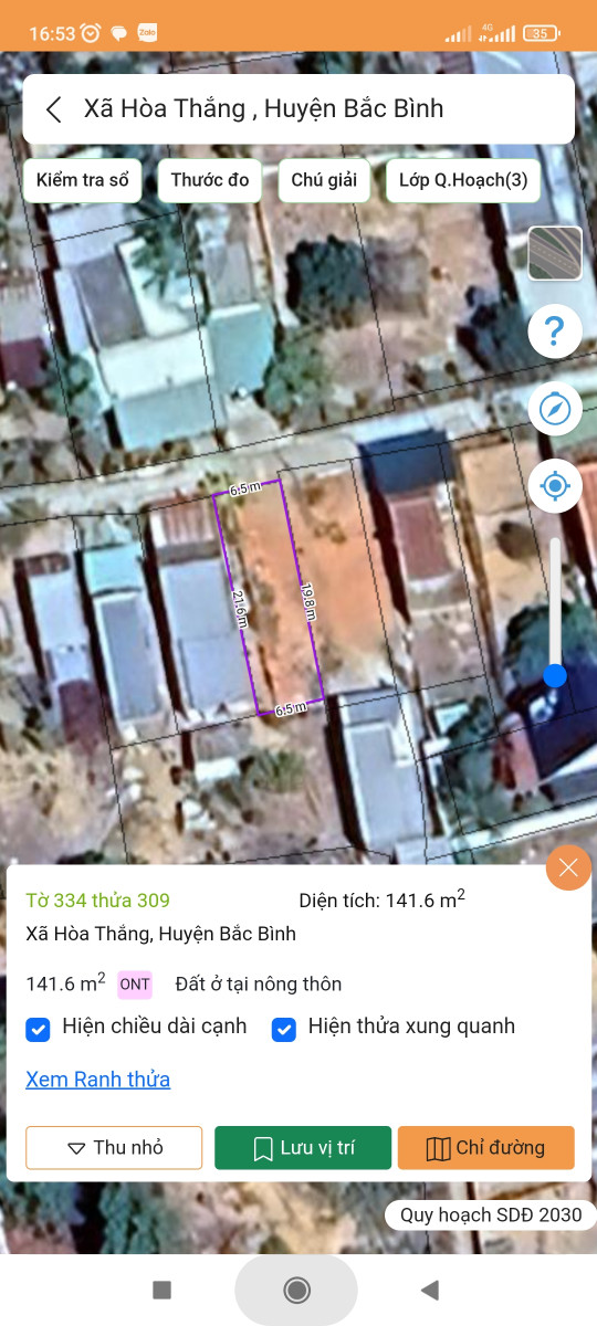 Đất thổ cư hoà thắng giá rẻ