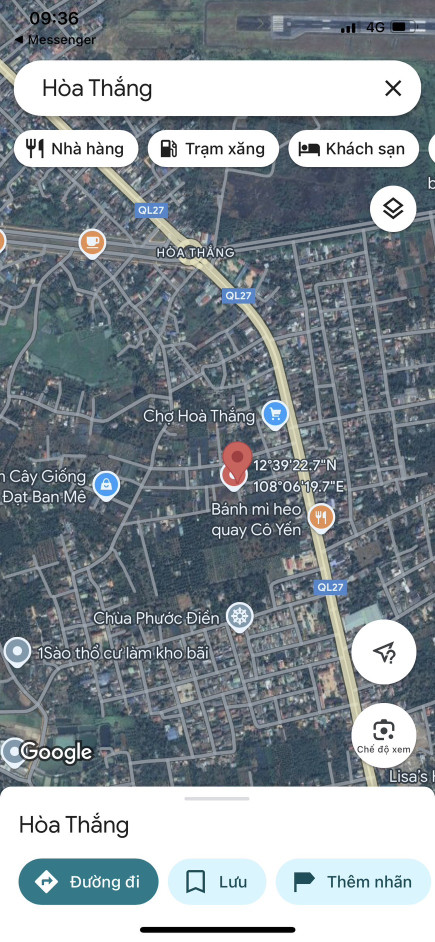 Đất Hòa Thắng 120.9m² ngang 6m giá 1.32 tỷ tại Xã Hòa Thắng Thành phố Buôn Ma Thuột