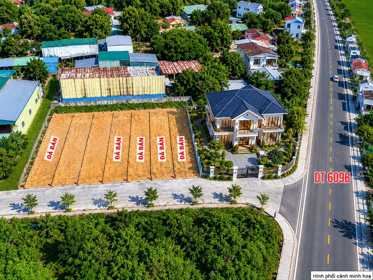 CẶP LIỀN KỀ HƠN 200M - SÁT ĐƯỜNG NHỰA DT609B - GIÁ CHỈ 890tr/lô