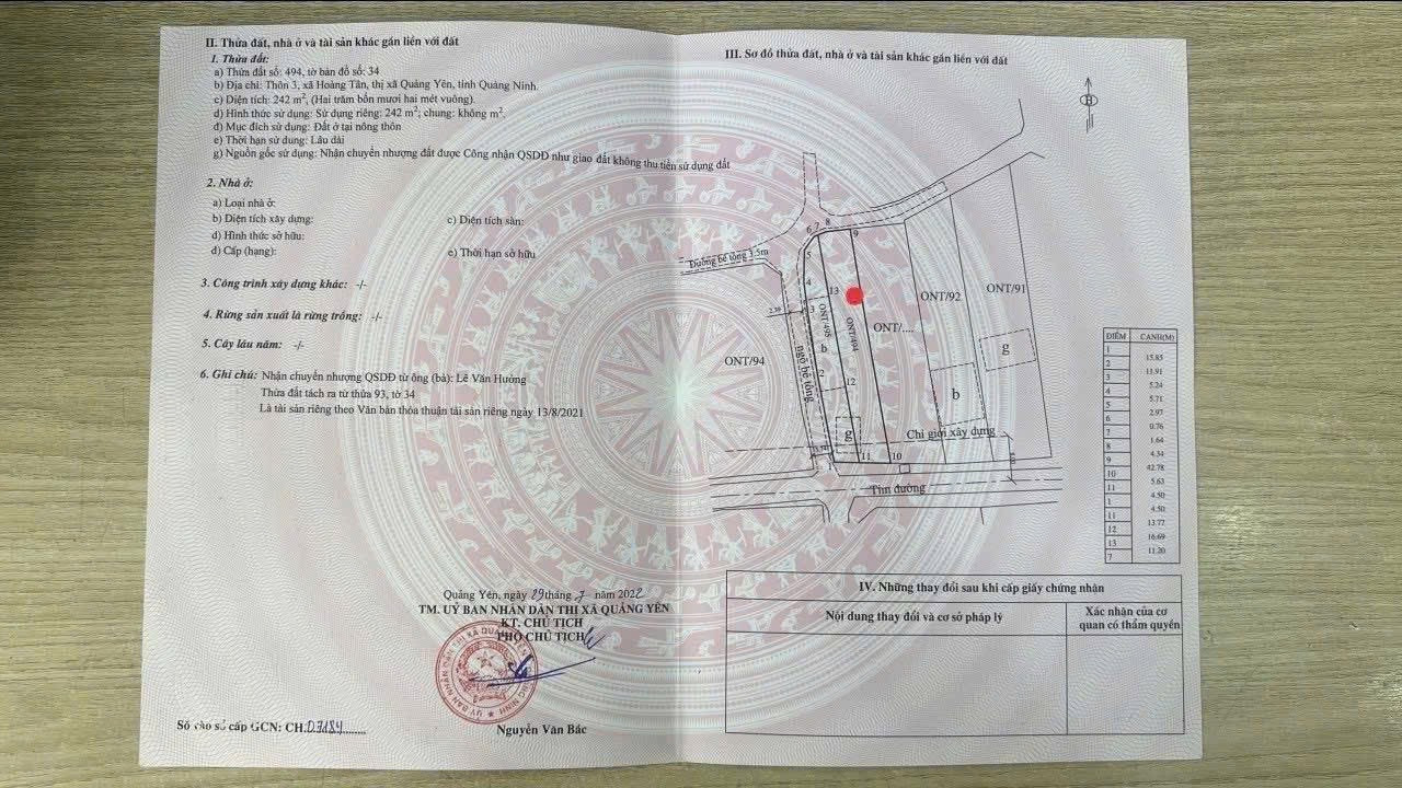 BÁN ĐẤT TẶNG NHÀ 2 MẶT ĐƯỜNG TRỤC HOÀNG TÂN,QUẢNG YÊN