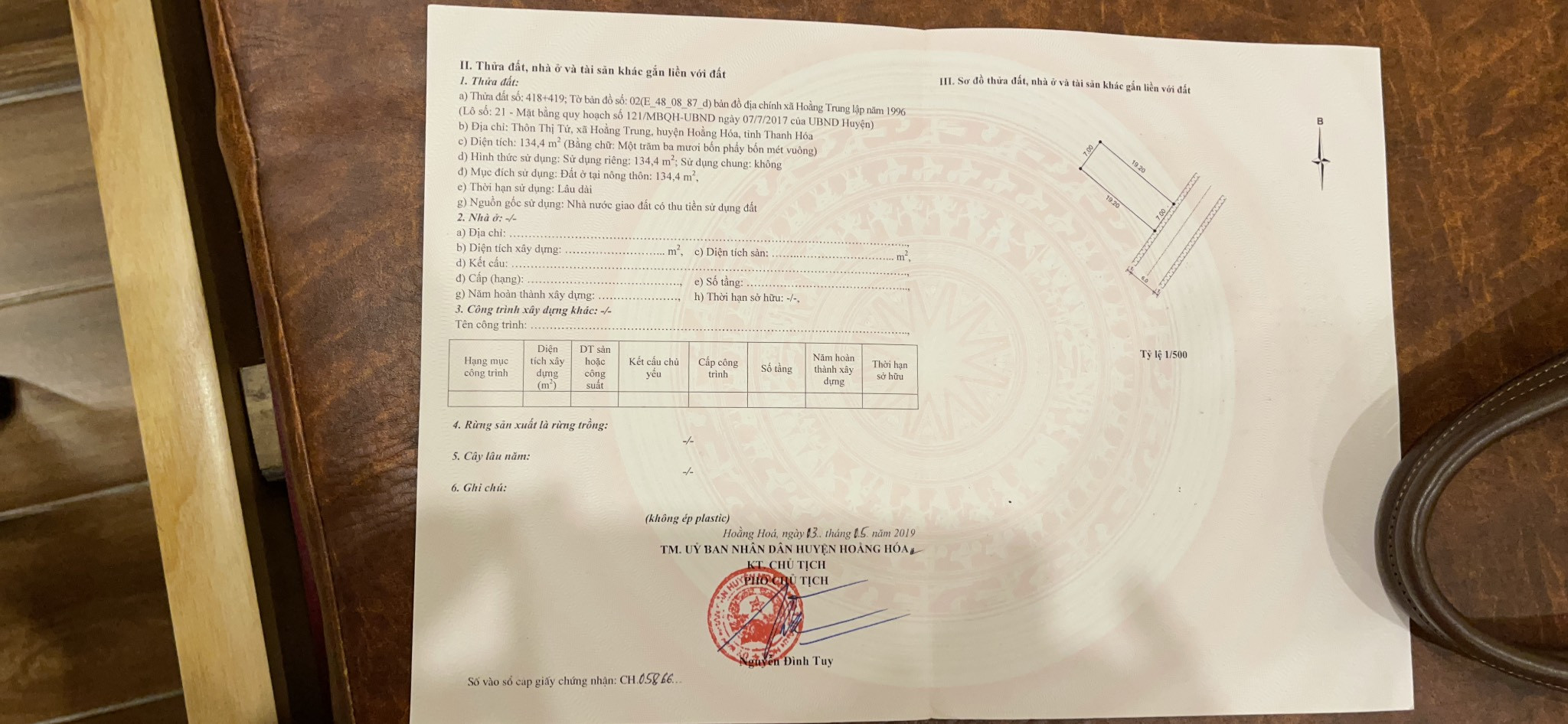 Bán nhanh lô đất đẹp MBQH121 Hoằng Trung Hoằng Hóa ( gần nhà máy Z111 )