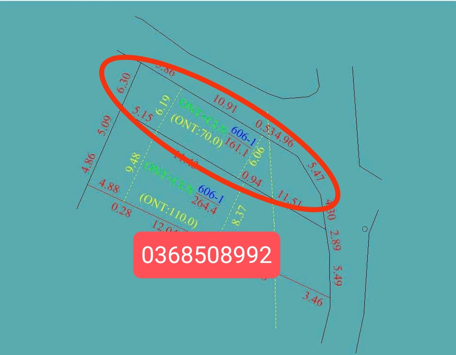 Bán đất 161,m² ngang 6,3m giá 1.06 tỷ Xã Hoàng Vân