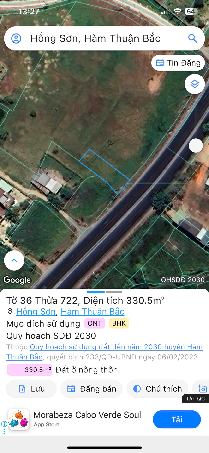 Bán đất 10000m² giá 30 tỷ Xã Hồng Sơn