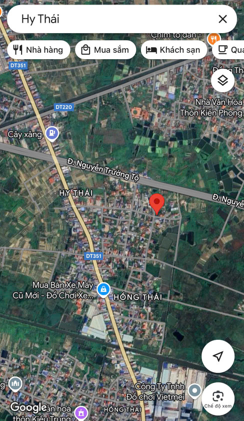 bán lô đất 73m2- ngang 5m45. đường 3,5m thông Woldbank. Hướng Nam. Tại Hy tái - Hồng Thái - AD