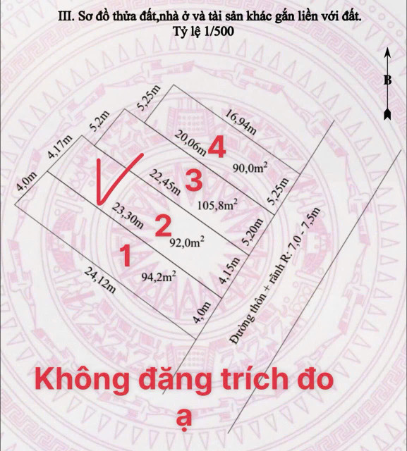 Bán đất 92.5m² giá 1.45 tỷ tại Hợp Thành Thuỷ Nguyên. liên hệ 0362558882