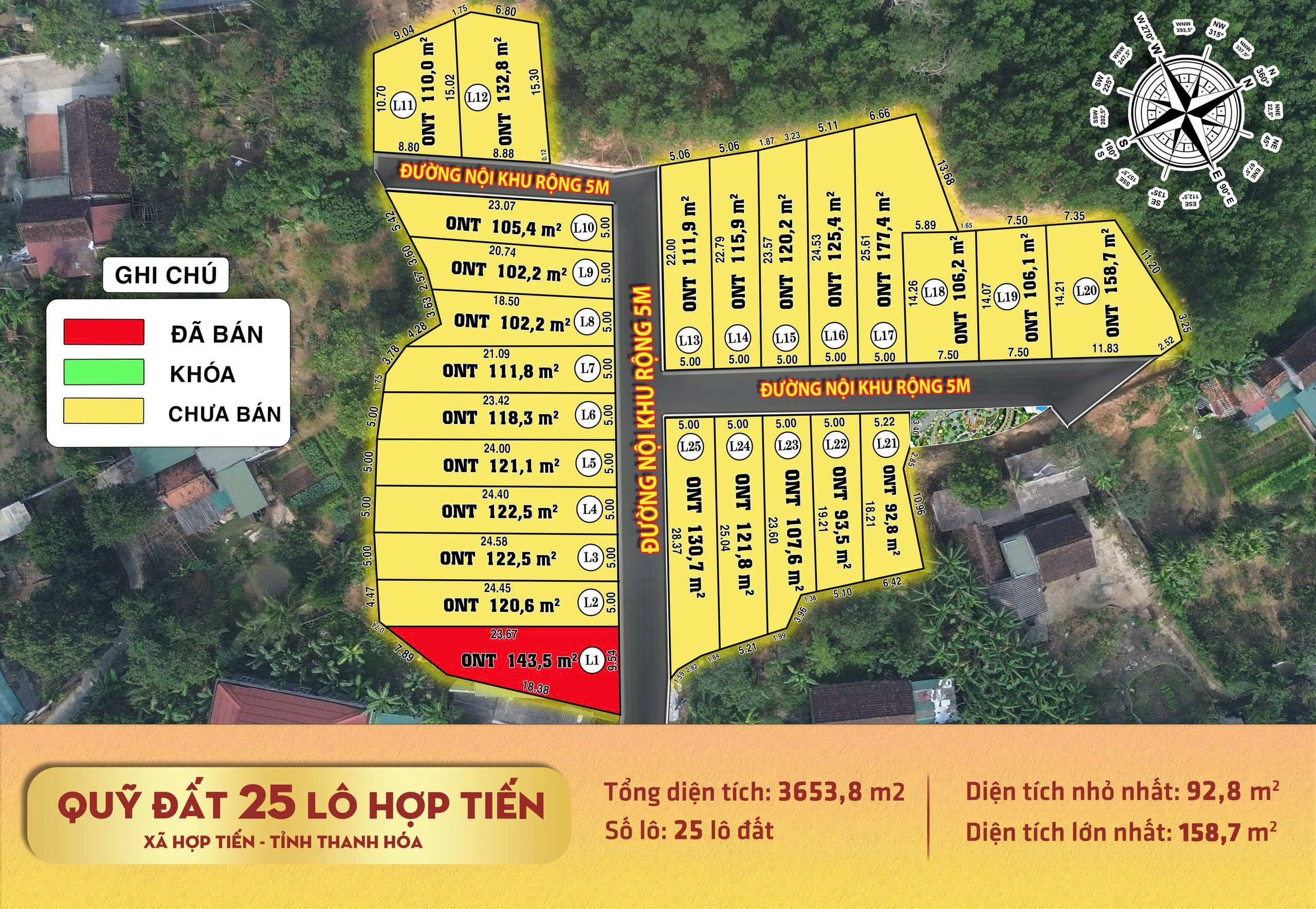 Bán đất 110m² ngang 5m giá 350 triệu Xã Hợp Tiến