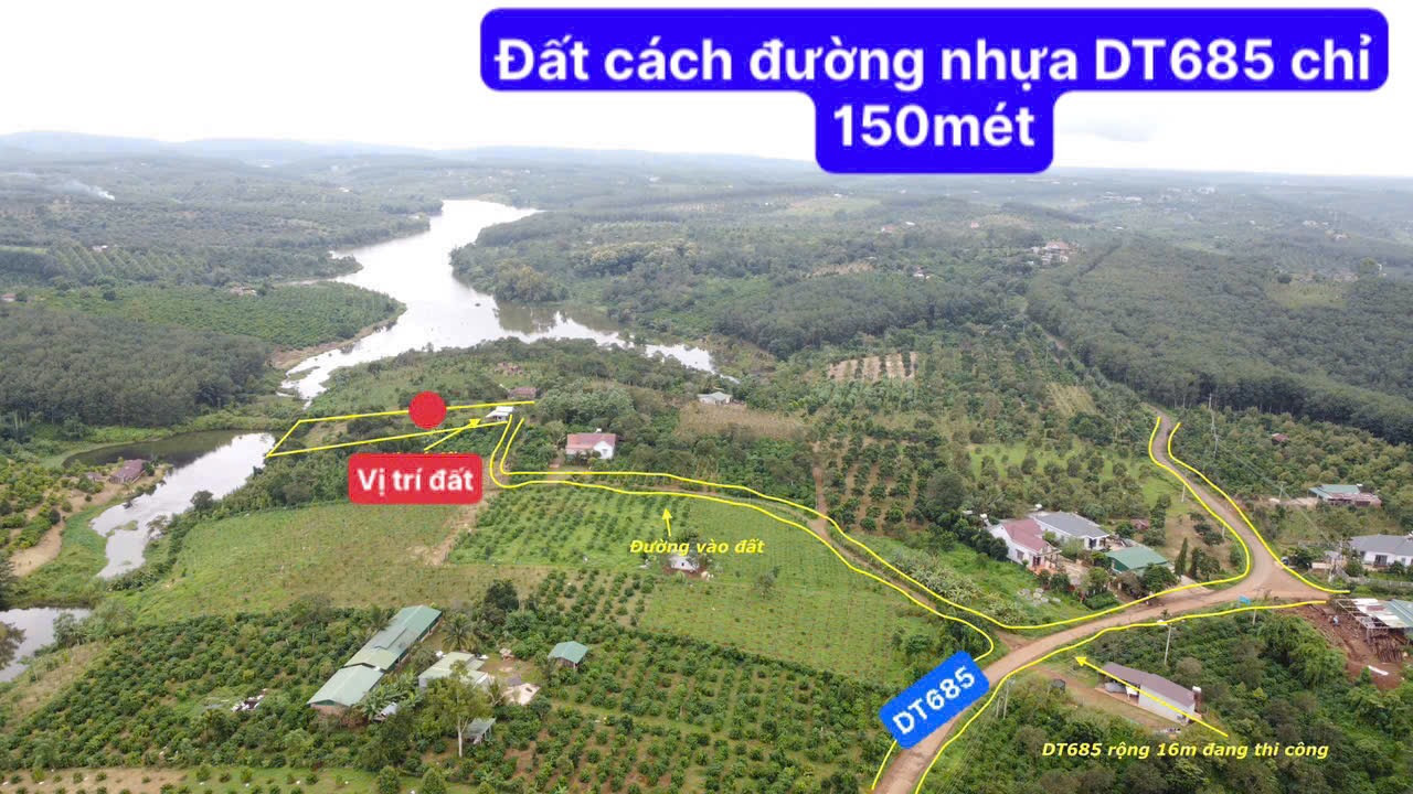 SHR 1105m2 Đất Giáp Hồ Thuỷ Lợi cách DT685 chỉ 150m