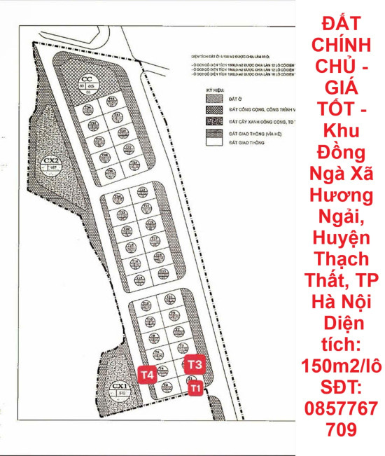 ĐẤT CHÍNH CHỦ - GIÁ TỐT - Khu Đồng Ngà Xã Hương Ngải, Huyện Thạch Thất, TP Hà Nội