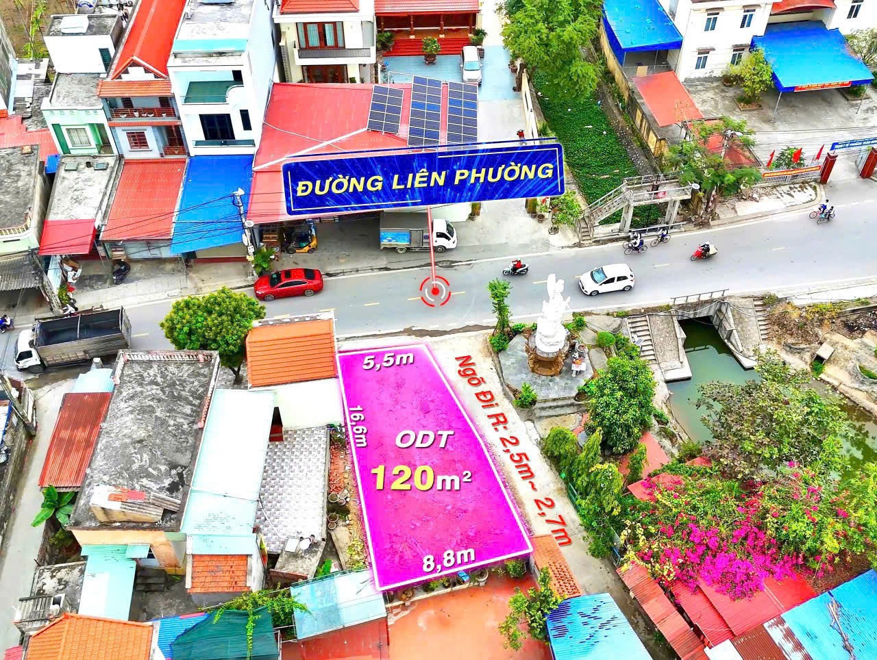 Bán lô góc tại xã kênh giang Thủy Nguyên DT 120 ngang 5,5 giá 2tỷ 3xx Lh ngay 0382341632