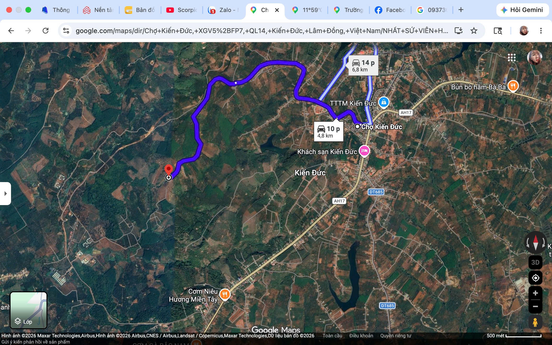 Bán Đất 1000m² giá 120 triệu tại Xã Kiến Đức Lâm Đồng