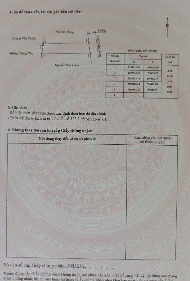 Bán đất 94m² full thổ cư ngang 4,5m giá 2.53 tỷ tại Xã Kiến Minh (Đức Phong, Đại Đồng cũ)