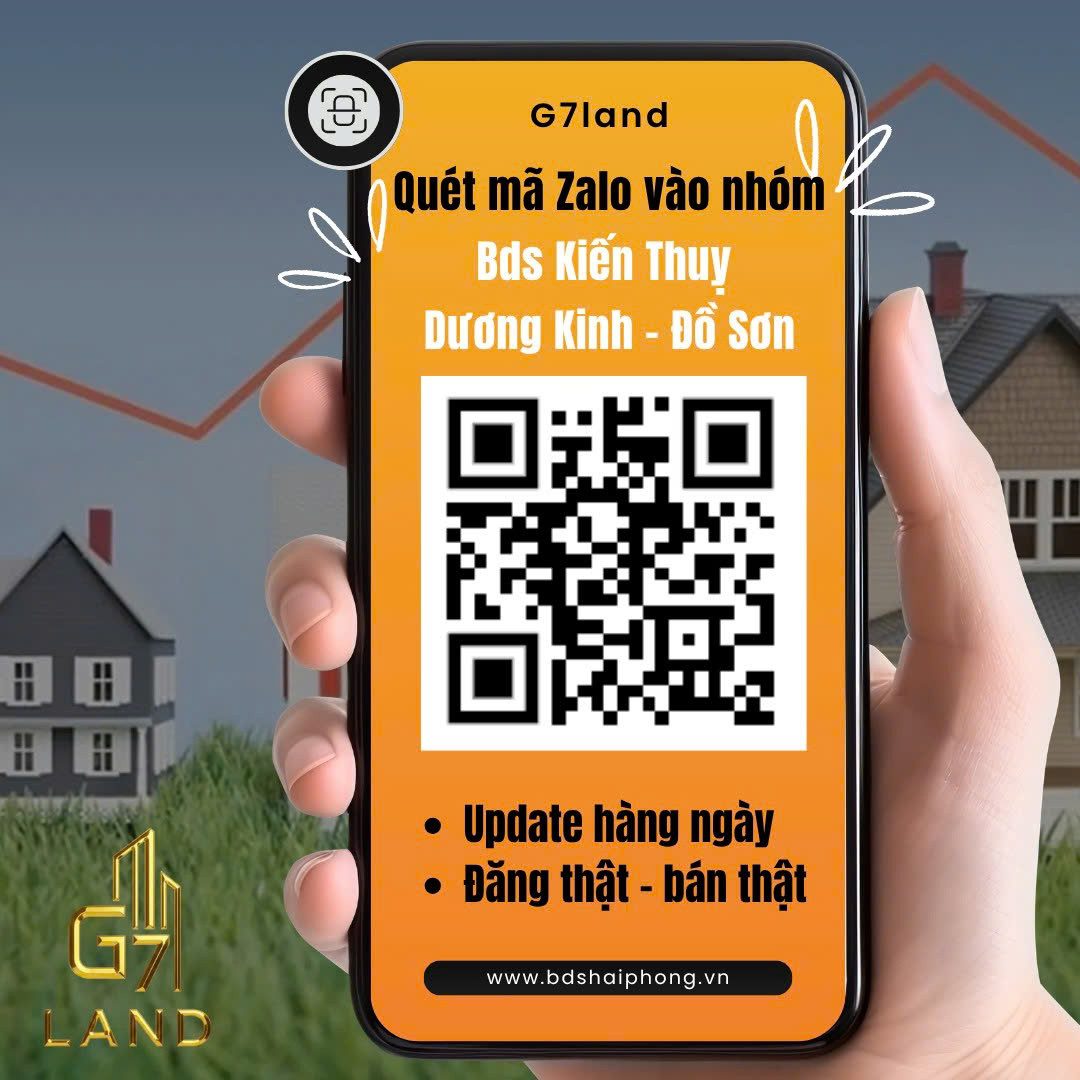 Bán 76,9m đất, Mặt tiền : 4,8m.Tại : Thuận Thiên - Kiến Thuỵ - Hải Phòng