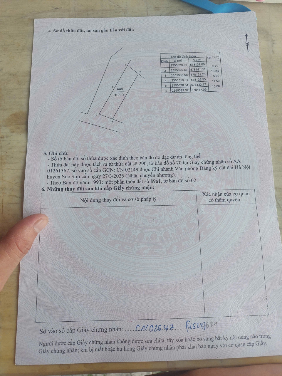 Bán đất 105m² ngang 5.09m giá 2.89 tỷ Xã Kim Anh