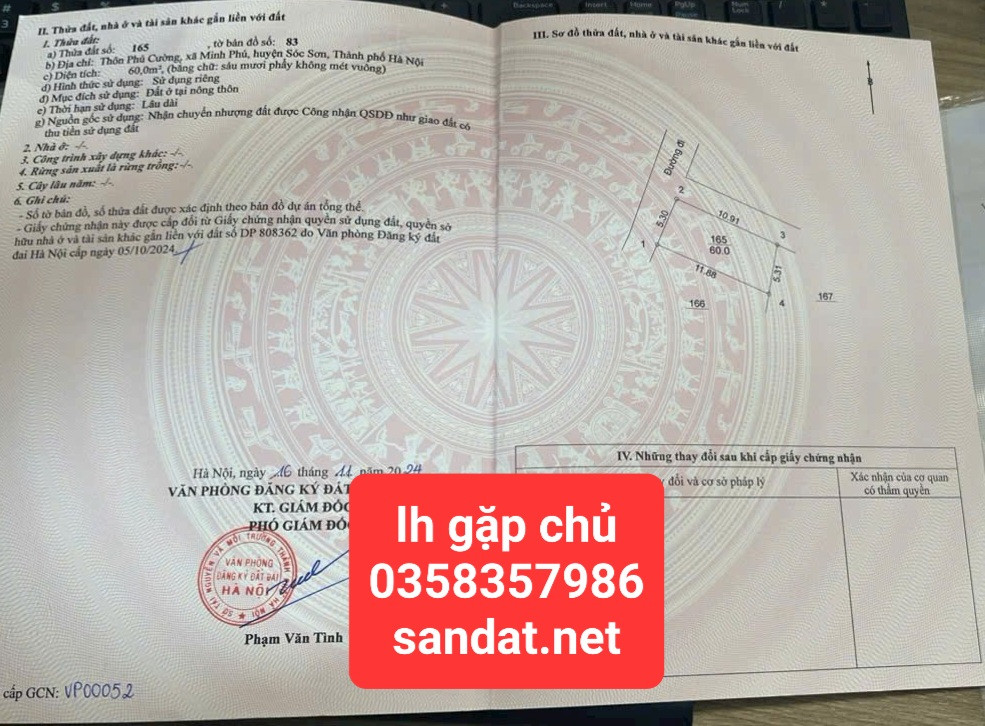 Bán đất 60m² ngang 5.30m giá 1.9 tỷ Xã Kim Anh