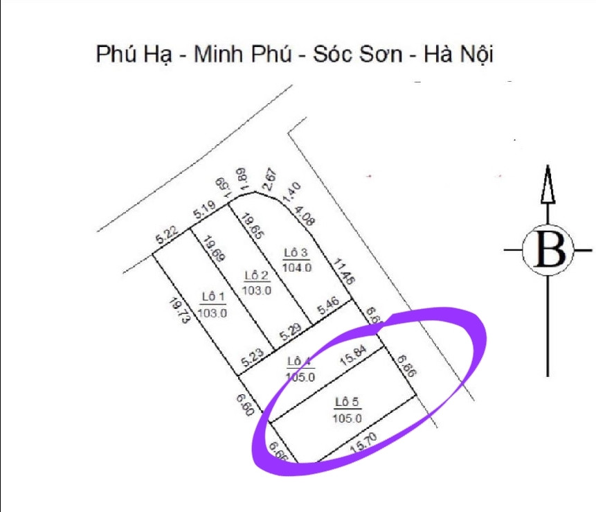 Bán đất 105m² ngang 6.7m giá 2.95 tỷ Xã Kim Anh