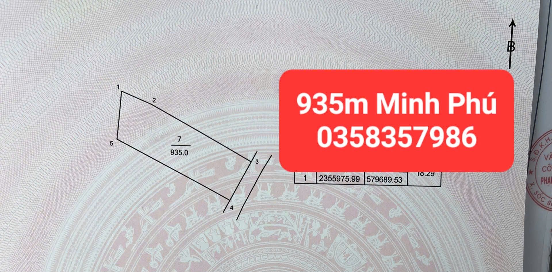 Bán đất 935m² có sẵn 400m² thổ cư ngang 17.4m giá 12.7 tỷ tại Xã Kim Anh