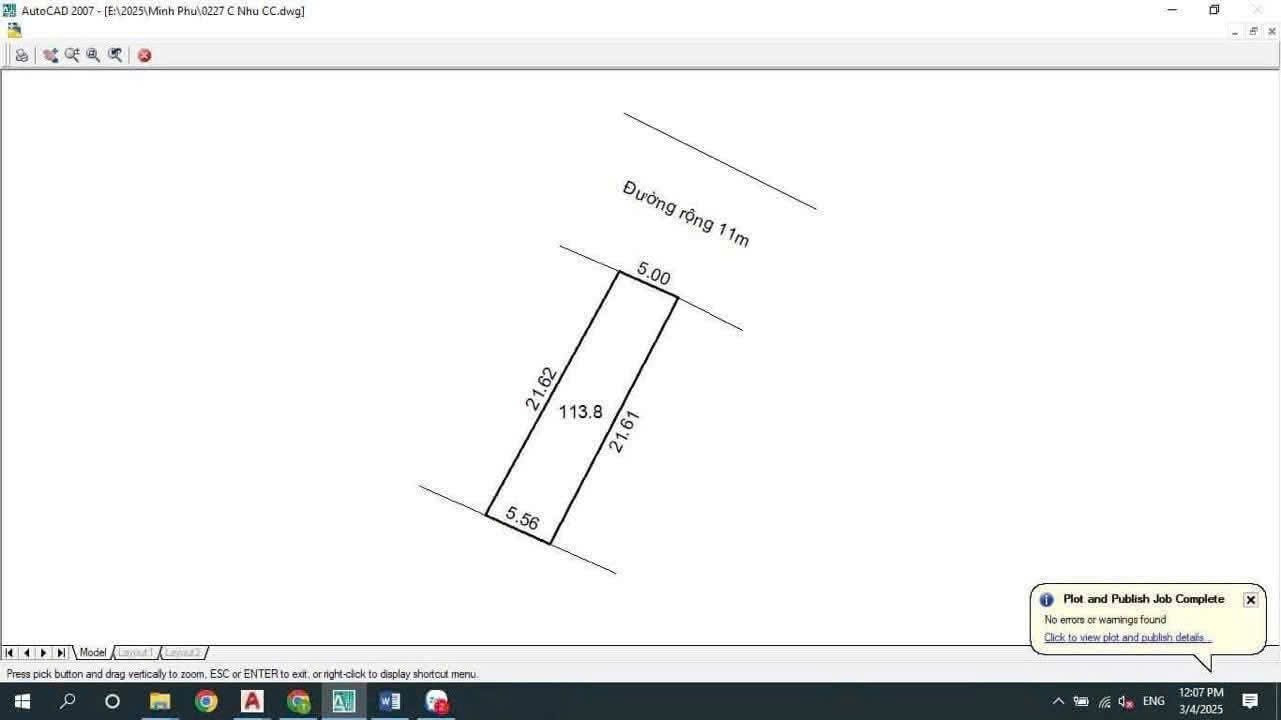 Bán đất 114m² ngang 5m giá 2.9 tỷ Xã Kim Anh