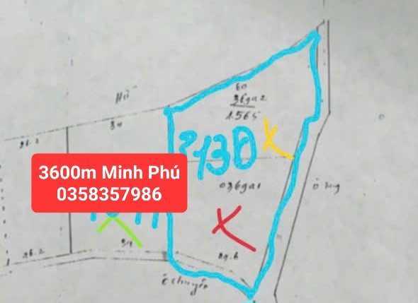 Bán đất 3600m² có sẵn 400m² thổ cư ngang 43.36m giá 32.05 tỷ tại Xã Kim Anh