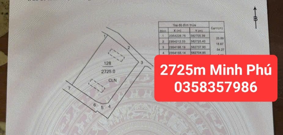 Bán Đất 2725m² thổ cư 200m² giá 38.2 tỷ tại Xã Kim Anh Hà Nội