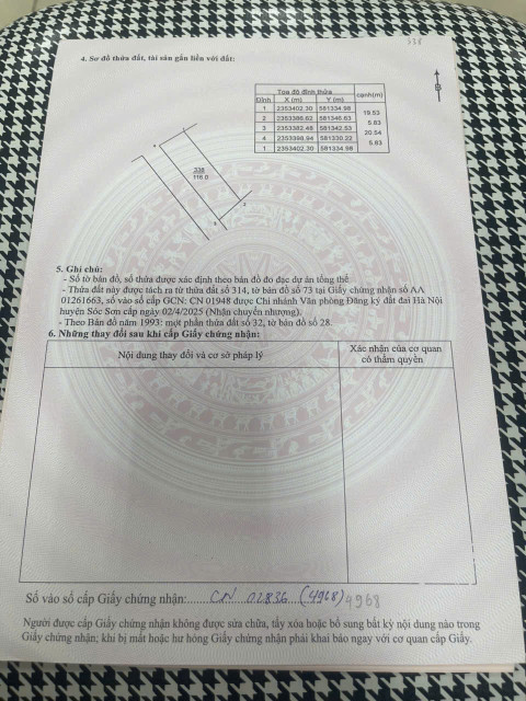 Bán đất 116m² ngang 5.83m giá 2.75 tỷ Xã Kim Anh