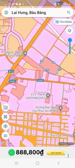 Bán đất 73811m² ngang 400m giá 255 tỷ tại Xã Lai Hưng Huyện Bàu Bàng đã có skc đóng 1 lần
