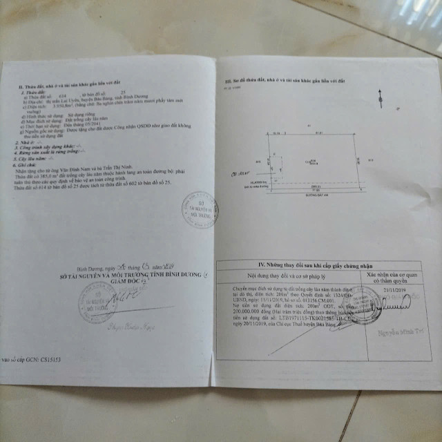 Chủ ngợp cần bán miếng đất 76 x 52 có diện tích 3951 m2 đường thông gần quốc lộ 13