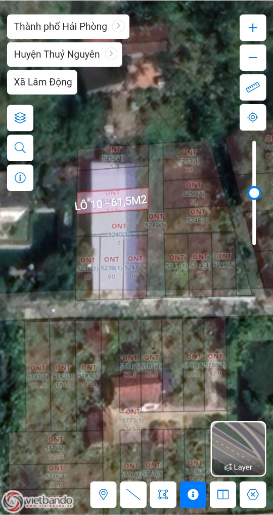 Bán đất 61,5m² ngõ oto 1.35 tỷ tại Xã Lâm Động Huyện Thuỷ Nguyên. liên hệ 0362558882