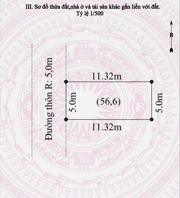 Bán 56,6 m đất Thôn Đền Lâm Động có sẵn nhà cấp 4 chỉ việc về ở. L/h:076.231.9990 e Thuý