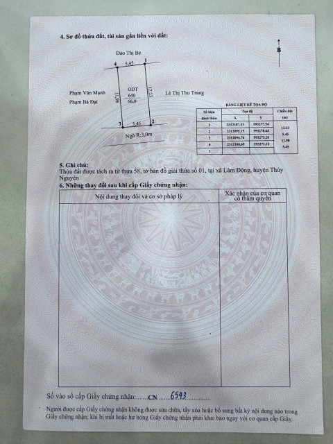 Bán 66m  Lâm Động , ngõ ô tô rộng rãi cách trục liên thôn 20m . L/h:076.231.9990 e Thuý