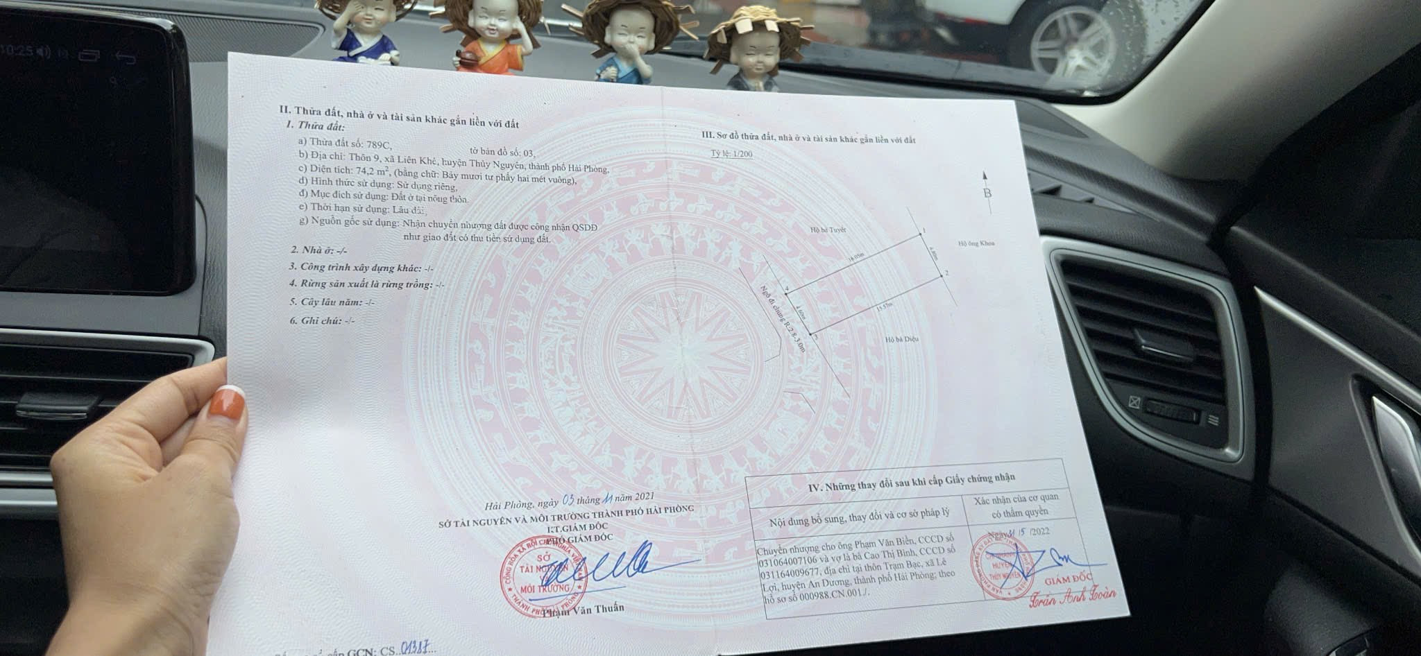 Bán lô đất đẹp mướt mơ tại thôn 9 liên khê Thủy Nguyên dt 74m ngang 4,5 giá chỉ 5xxtr lh ngay 0382341632 em Liên