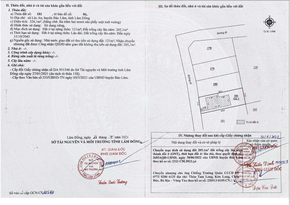 BÁN ĐẤT 326M², NGANG 12,9M, LỘC AN, BẢO LÂM, LÂM ĐỒNG