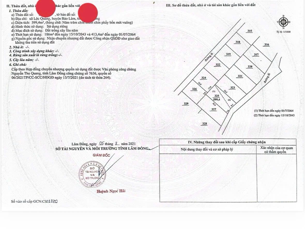 Bán đất QH thổ cư