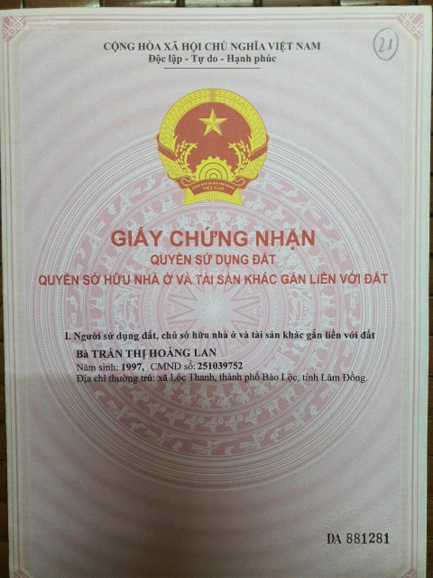 Bán đất nền lộc tân