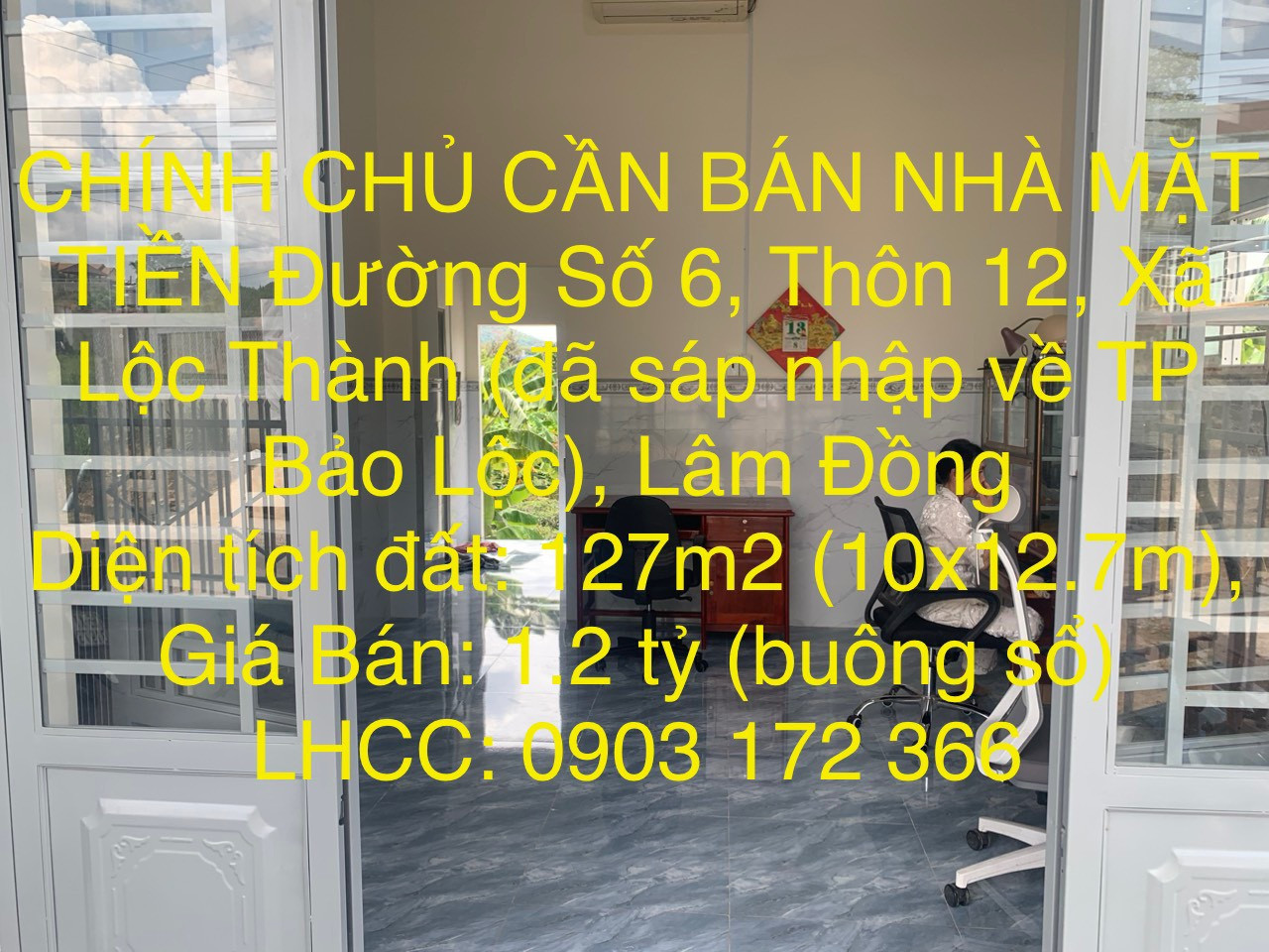 CẦN BÁN NHÀ CHÍNH CHỦ MẶT TIỀN Đường Số 6, Thôn 12, Xã Lộc Thành (đã sáp nhập về TP Bảo Lộc), Lâm Đồng
