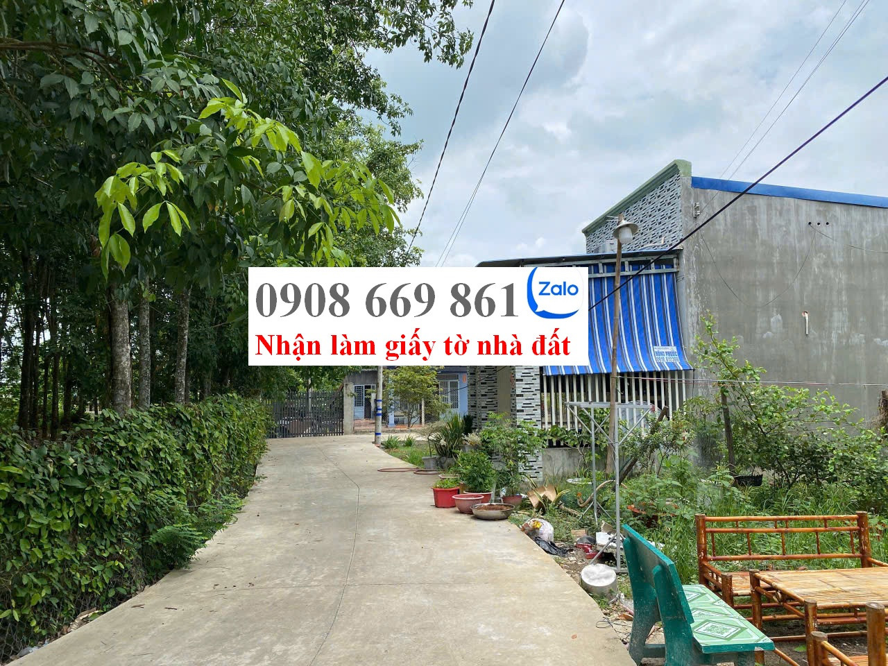bán đất . DT 483 m2 . xã lợi thuận . bến cầu