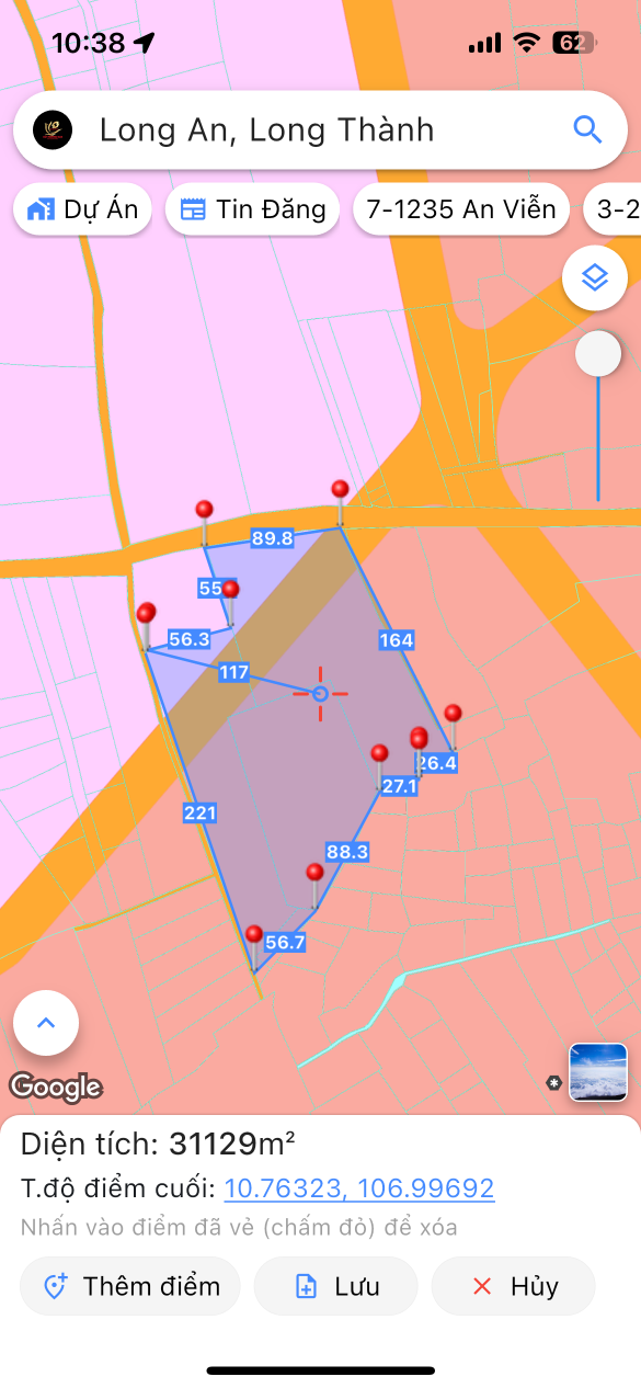 Bán đất DTM 31000m² ngang 200m giá 83.7 tỷ tại Xã Long An Huyện Long Thành