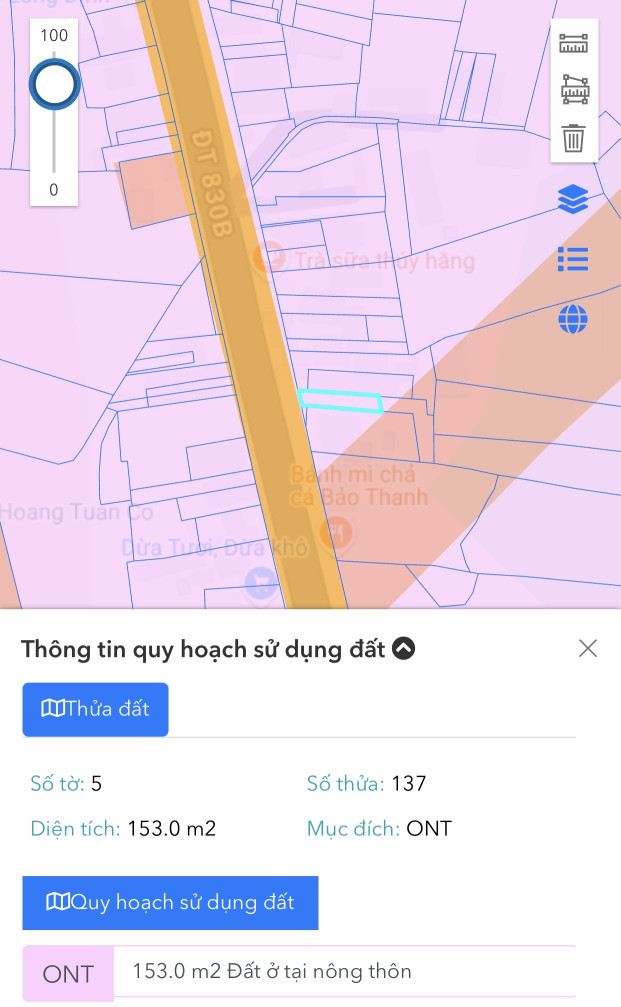 Bán đất Thổ Vườn 351m² 4.25 tỷ tại Xã Long Định Huyện Cần Đước