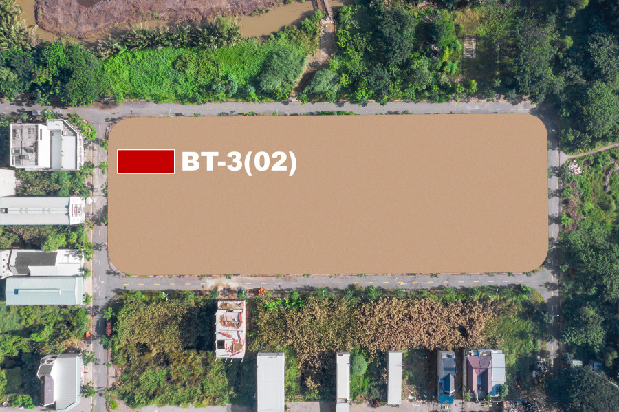Bán đất nền biệt thự BT3-02 KDC Long Hậu, 202.5m², hướng Tây, sổ hồng, khu biệt lập yên tĩnh