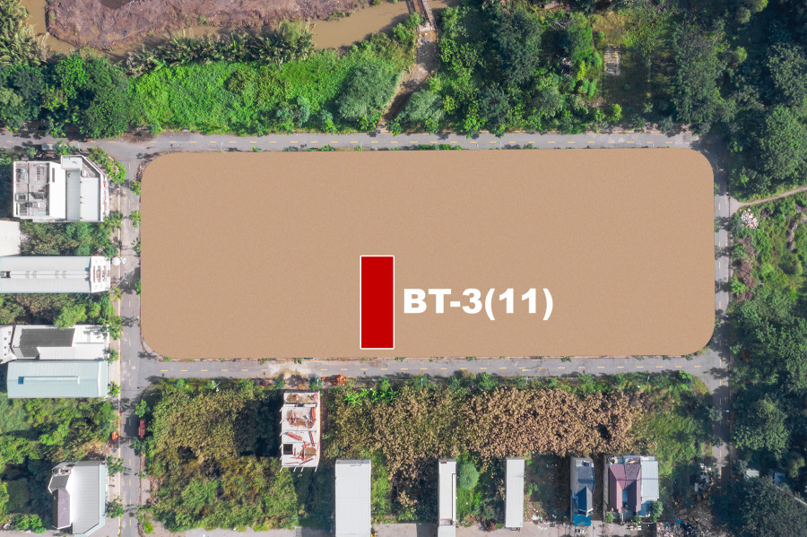 Nền biệt thự BT3-11 tại KDC Long Hậu - DT 280m², hướng Nam, sổ hồng riêng
