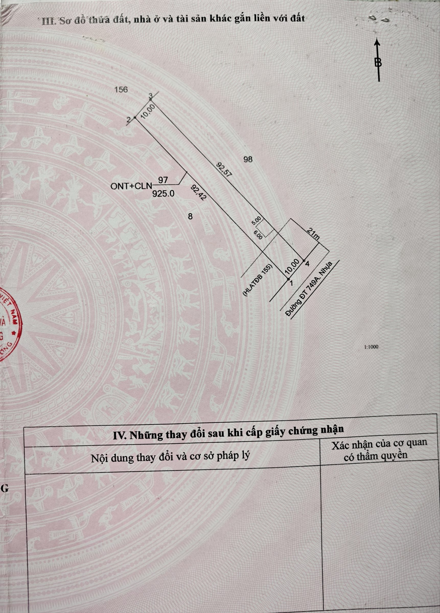 Bán đất 925m² có sẵn 30m² thổ cư ngang 10m giá 2.05 tỷ tại Xã Long Hoà Huyện Dầu Tiếng