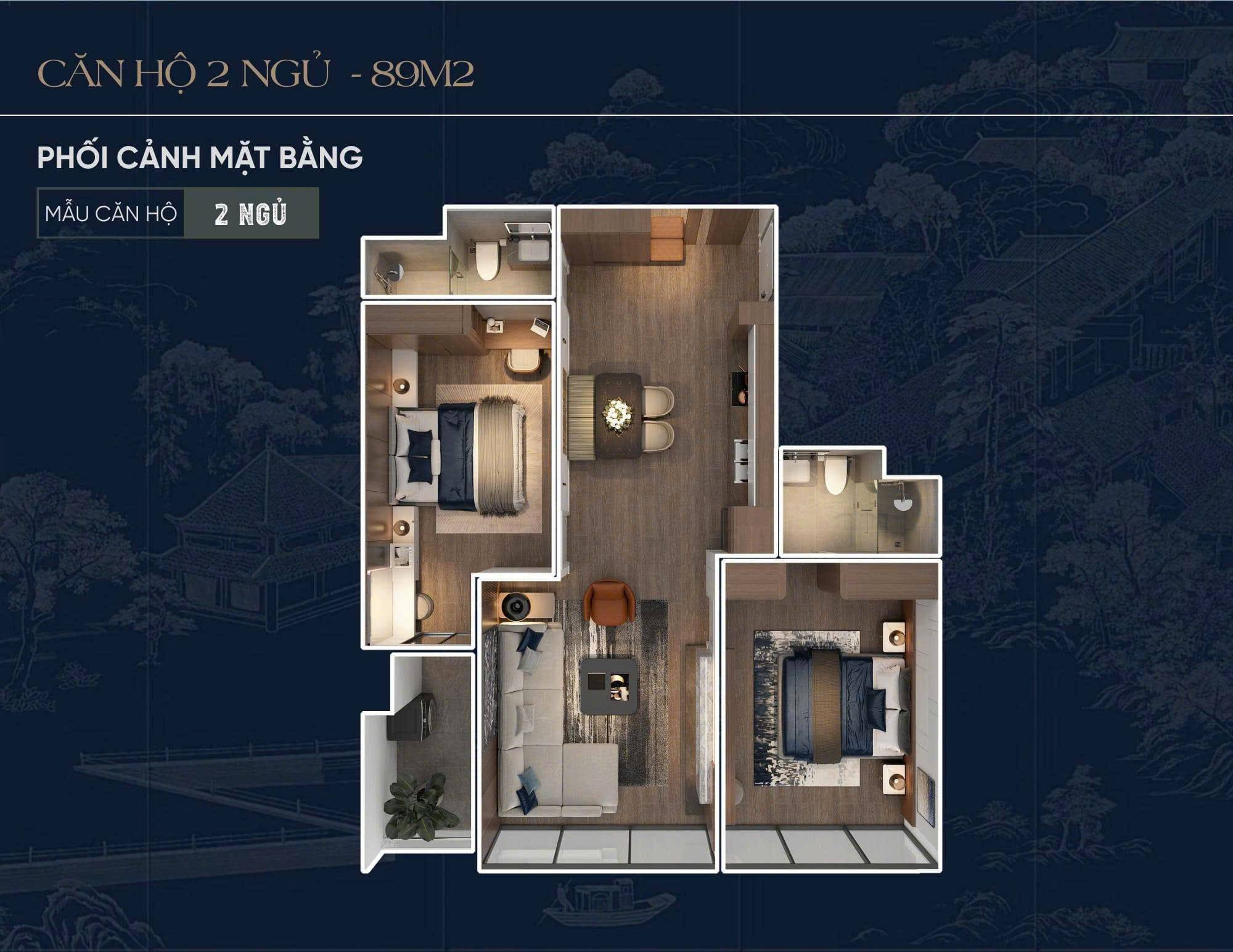2PN Căn Góc Sunshine Legend, Tầng Trung Đẹp, View Sông Thoáng Vĩnh Viễn, Chỉ 4,5 Tỷ