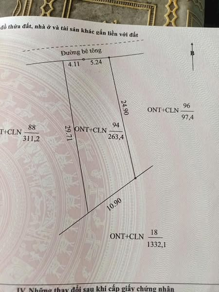 Bán đất 263m² tại Xã Long Kiến Huyện Chợ Mới
