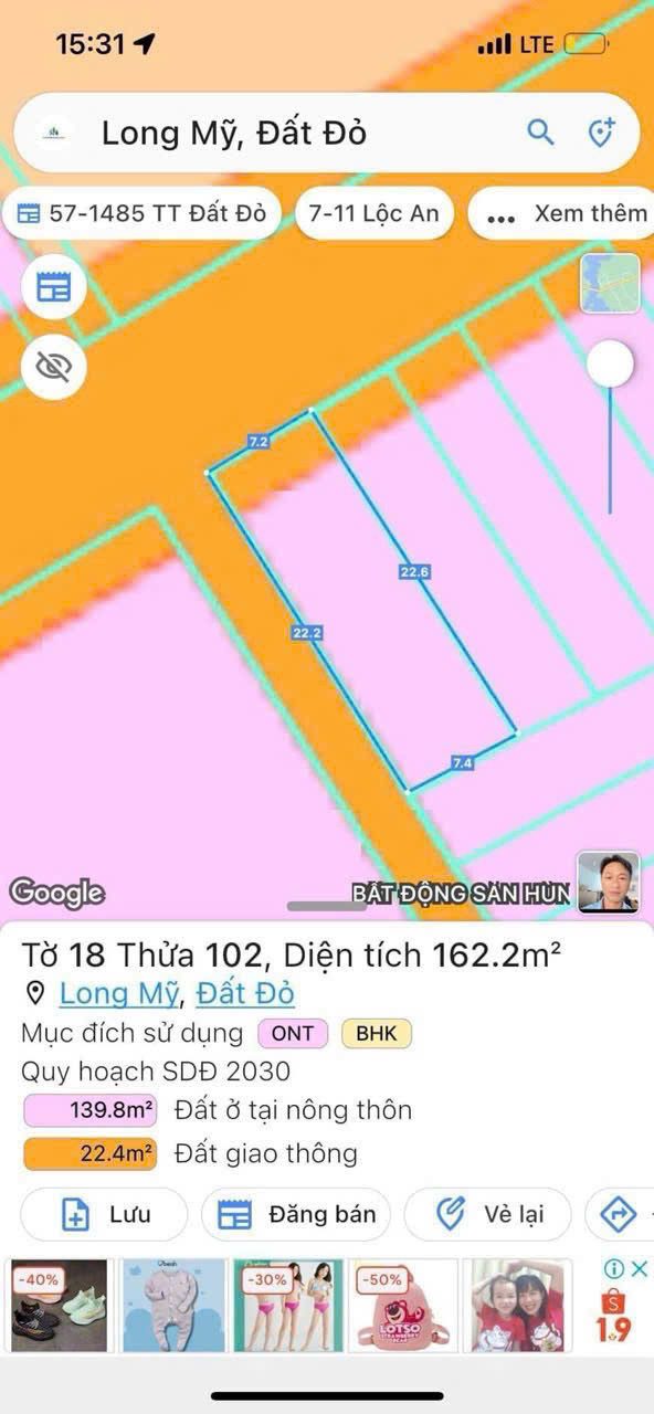 🔥🔥🔥 LÔ GÓC 2 MẶT TIỀN – GẦN TL44B – CÁCH BIỂN CHỈ 5 PHÚT 🌊