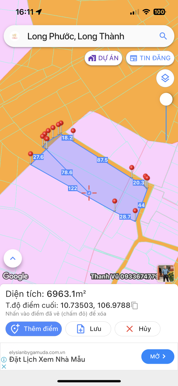 Bán đất 6963m² 104.45 tỷ tại Xã Long Phước Huyện Long Thành