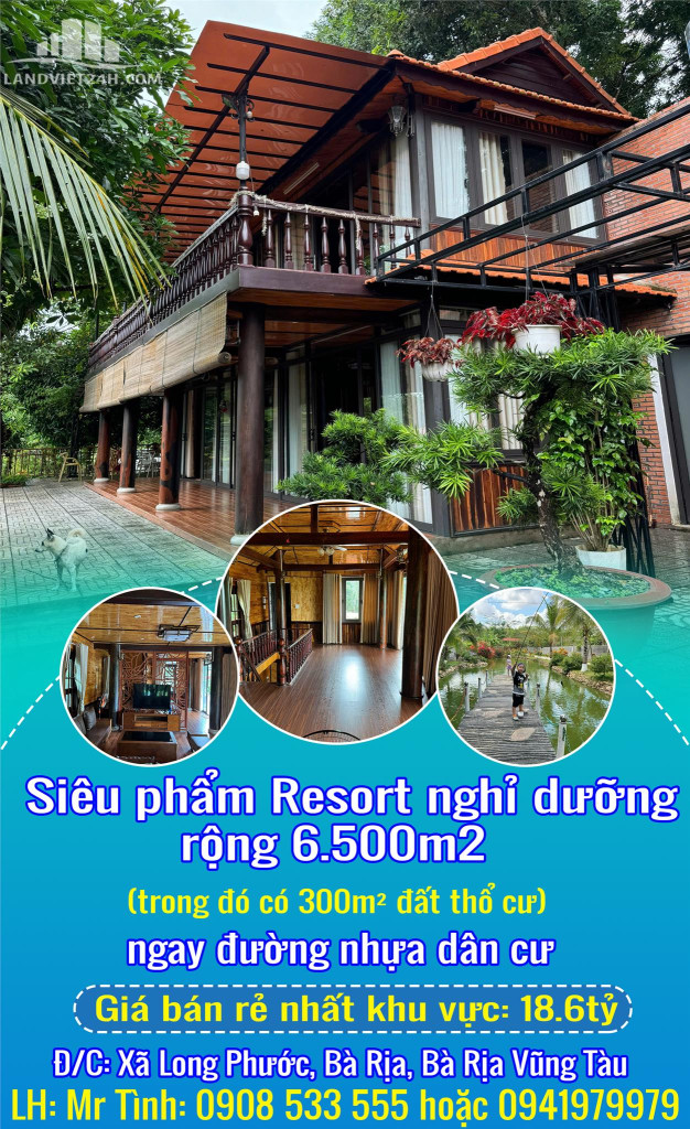 Bán rẻ siêu phẩm Resort nghỉ dưỡng rộng 6.500m2 cực đẹp như Đà Lạt, ngay đường nhựa dân cư