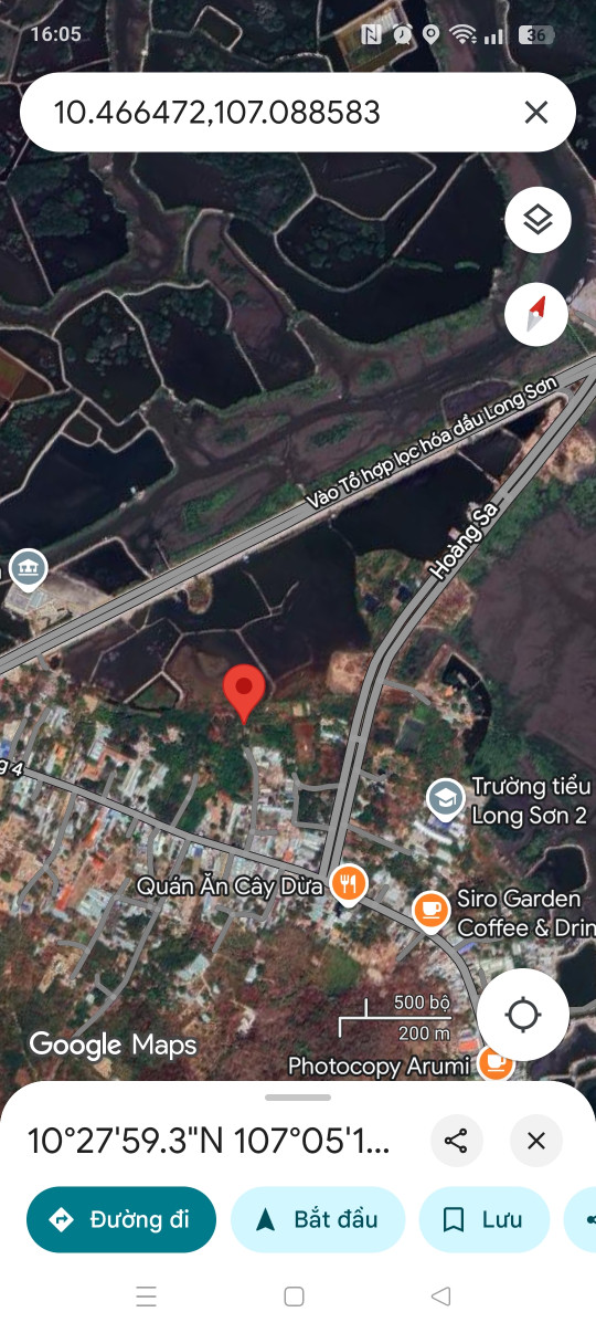 Bán đất 1509.8m² ngang 25m giá 6 tỷ tại Xã Long Sơn Thành phố Vũng Tàu