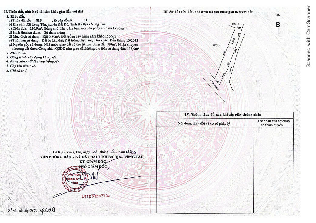 BÁN LÔ ĐẤT GIÁ TỐT – XÃ LONG TÂN, ĐẤT ĐỎ, BÀ RỊA - VŨNG TÀU