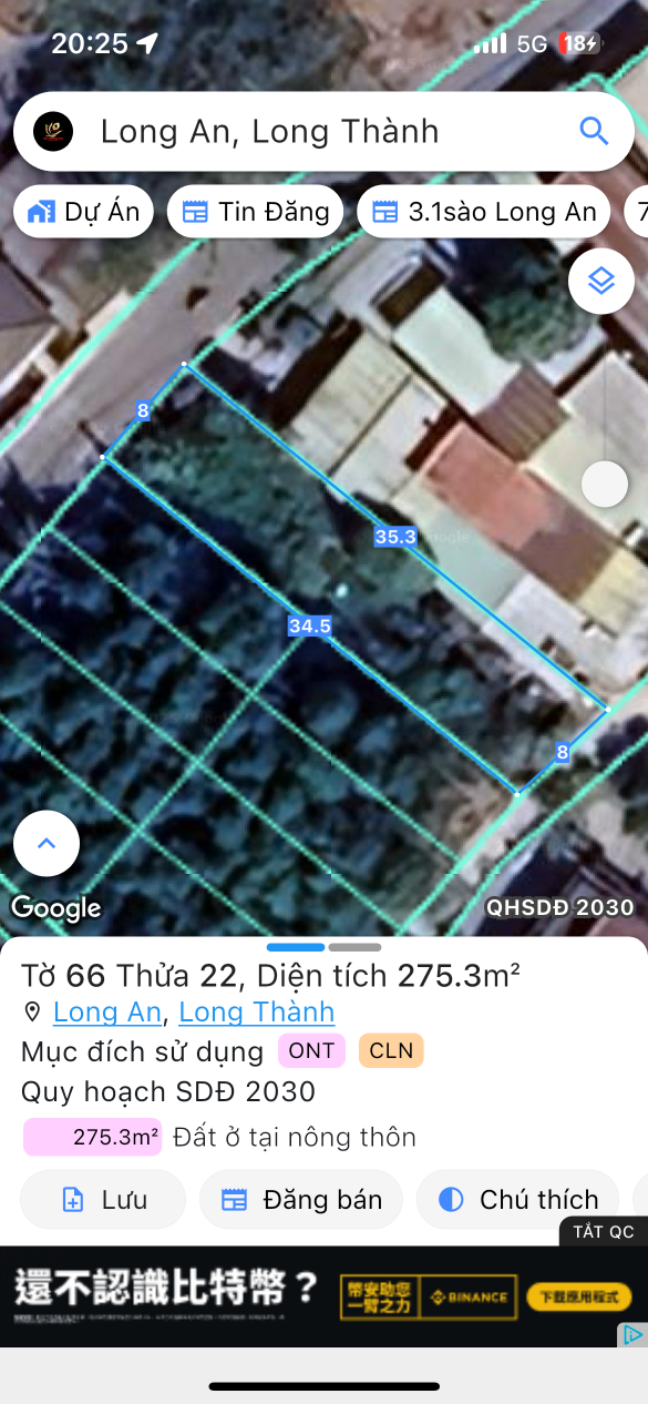 Bán đất 275.3m² Xã Long Thành