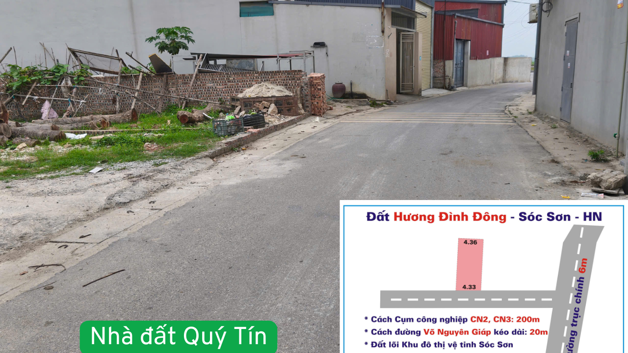 Bán đất HƯƠNG ĐÌNH ĐÔNG - 1 tỷ 750tr
